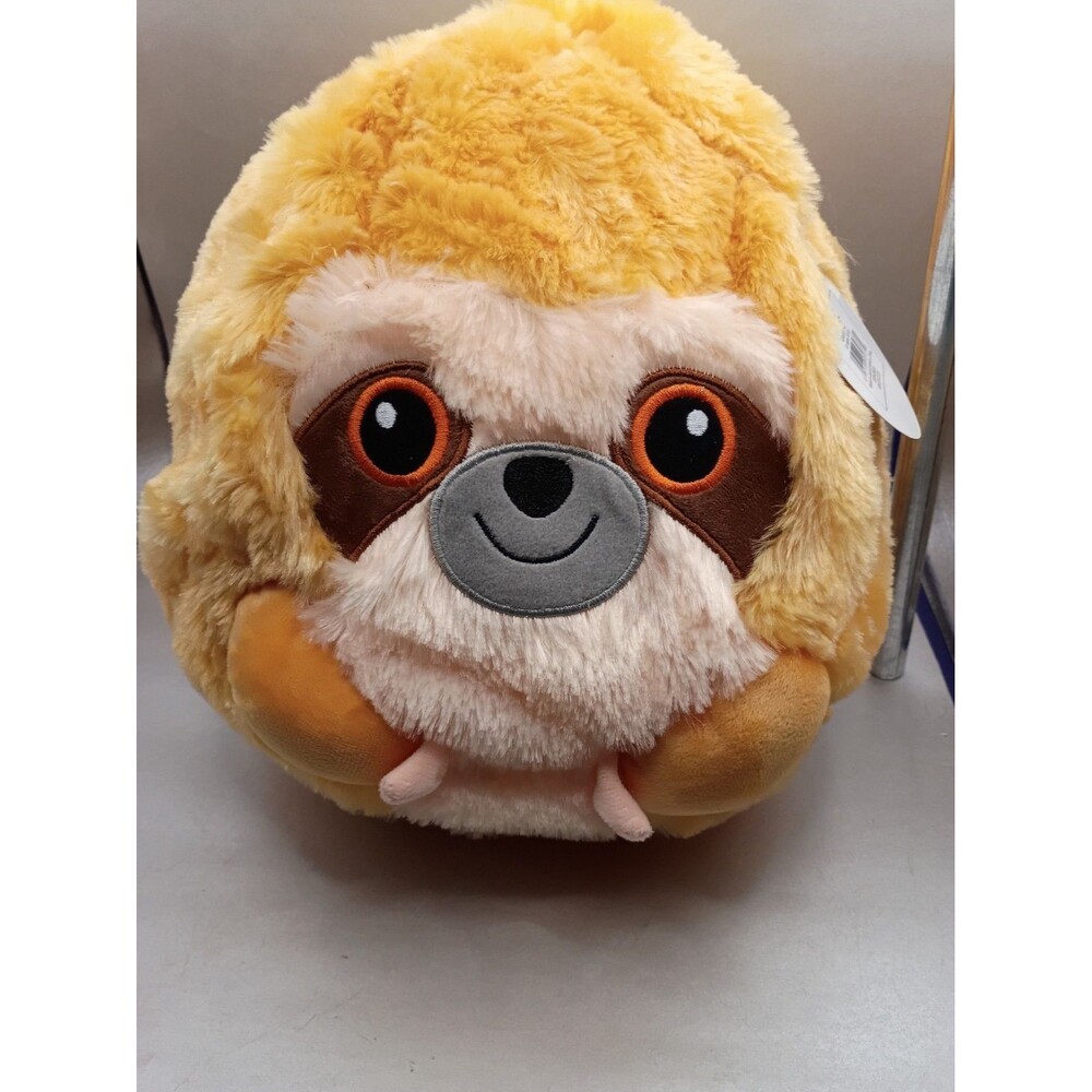 Nanco Sloth Belly Buddy Bladder Ball Plush Stuffed Animal Toy Medium Brown
